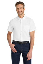 Load image into Gallery viewer, Port Authority Short Sleeve SuperPro Oxford Shirt
